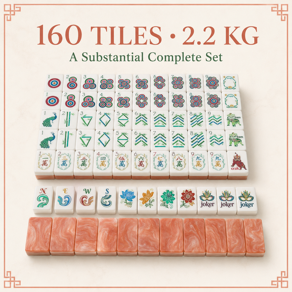 Coral Peacock American Mahjong Set – 160 Classic Tiles