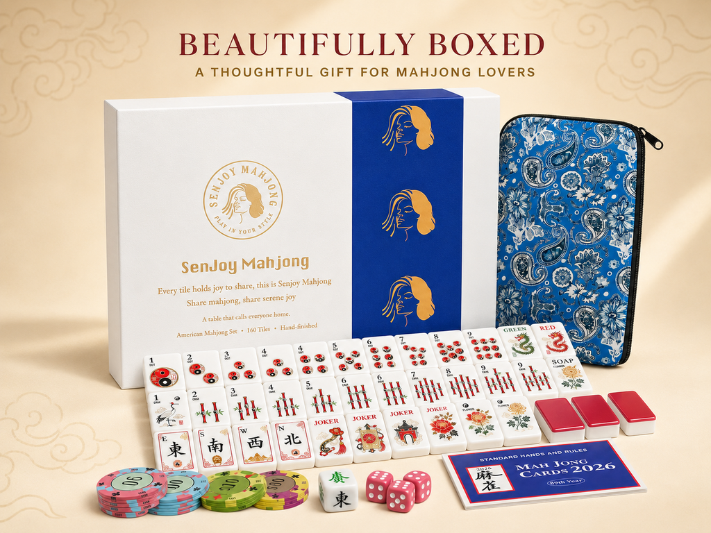 Crimson Flame Bagua mahjong set gift packaging