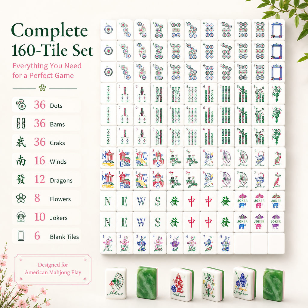 Full 160 tile mahjong set layout