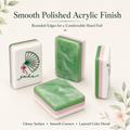 Smooth polished acrylic mahjong tiles with rounded edges