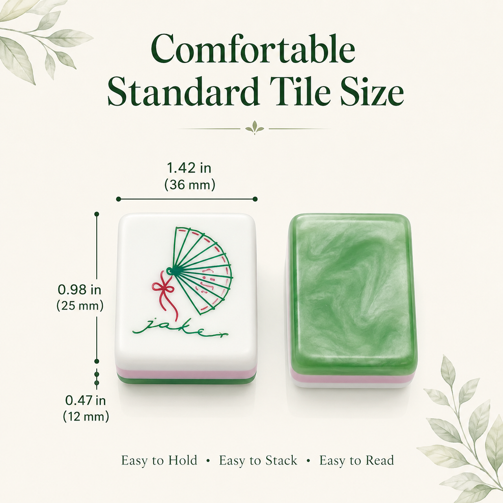 Mahjong tile size measurements