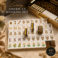 Luxury 160-tile leopard print American Mahjong set